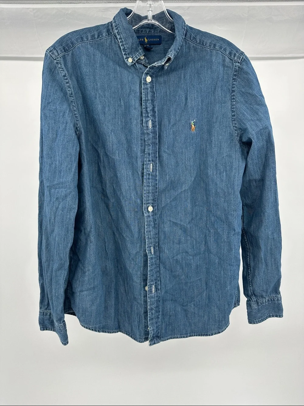 Polo by Ralph Lauren Blue Denim Button-Down Shirt - Picture 1 of 4